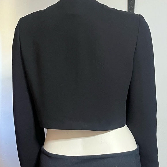Preview Collection Cropped Black Jacket Sz Small - Picture 4 of 6